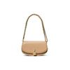 MK Mila Chain Strap Design Solid Color Leather Shoulder Bag Women Shoulder Bag Camel 30F3GIMM1L-222