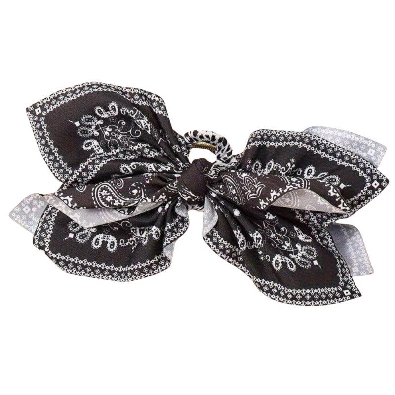 Double-Sided Cashew Flower Bow Hair & Heart Claw Clip Set - Summer Shark Clip Fashion Ponytail Accessories