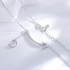 Smiling Meteor Star Necklace - S925 Sterling Silver Clavicle Chain, High-End Light Luxury Design, Perfect Gift for Students.