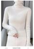 Women's High Neck Cashmere Turtleneck Pullover - 100% Wool Slim Fit Long Sleeve Sweater, Autumn/Winter Base Layer.