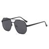 Retro metal large frame men's double beam polarized sunglasses driver driving sunshade sunglasses fishing glasses toad glasses