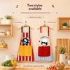 Cute Chef Cat Kitchen Apron Non-Toxic Fabric Adjustable Strap Big Pocket for Parent-Child Cooking Baking