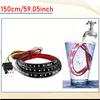 47/60" Truck Tailgate Light Bar 108 LED Single Row Light Strip with Red Running Brake Lights Turn Signal White Reverse Light