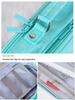 Large Capacity Double Zipper Canvas Pencil Case - Simple, Portable, Double Layer for Junior High Students