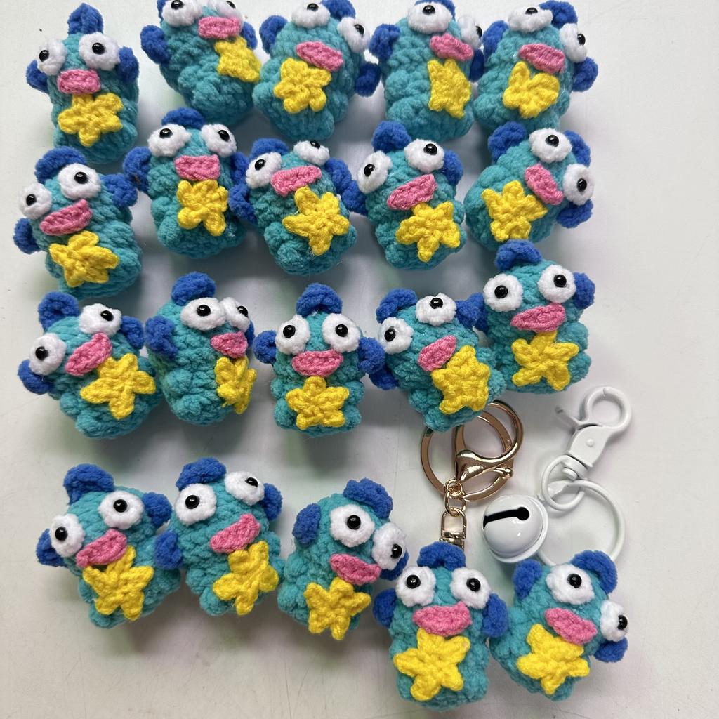 Handgemacht 3,5cm Niedlich Stricken Mini Häkeln Hässliche Fisch Ornamente Faultierform Häkelgarn Anhänger DIY Puppe Schlüsselanhänger Großhandel
