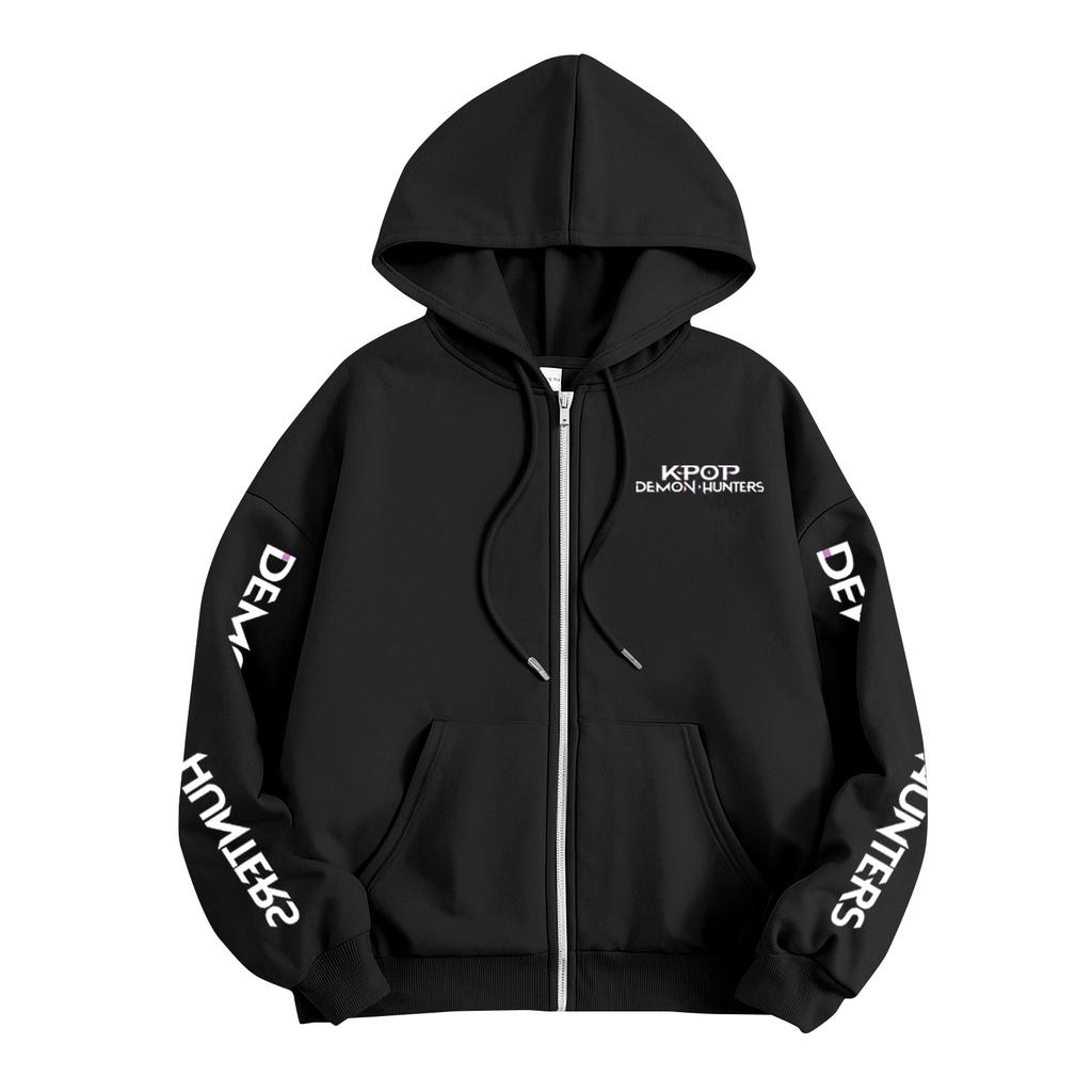 Kids Fashion Women's Lightweight Long Sleeve Zipper Hoodie Printed Hoodie With Pockets