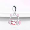 Charms 925 Originales Silver Rainbow Horse Series Charm Music Earphone Charm Fit 925 Original Bracelet Women Jewelry 