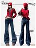 2026 Spring/Autumn American High-Waisted Micro-Flare Jeans for Women - Stretch, Slimming, and Flattering.