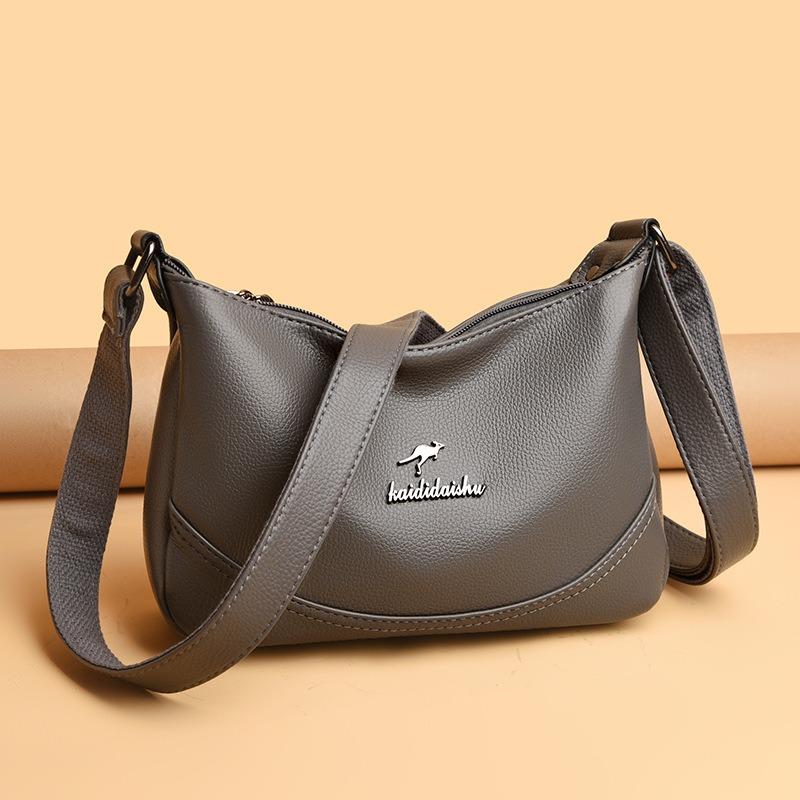 Women's bag new urban simple messenger bag soft leather simple shoulder medium and old handbag