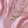 IF ME Beads Multilayer Necklace Butterfly Flower Choker Women Jewelry Accessories
