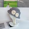 Elegant Camellia Flower Cap French Style Women's Formal hat Vintage Floral Bowler Hat  Famale