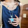 Dopamine Bead Starfish Shell Necklace Bohemian Summer Clavicle Chain Starfish Choker  Vacation
