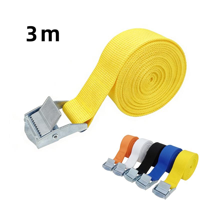 3M Cam Buckle Cargo Straps, Zinc Alloy Buckle PP Webbing Tie Down Belt for Car, Motorcycle, Luggage Transport