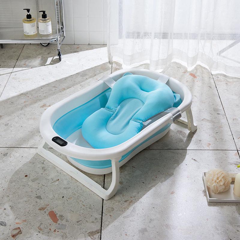 Folding Temperature-Sensitive Baby Bathtub: Large Size for Infants, Newborns, and Toddlers