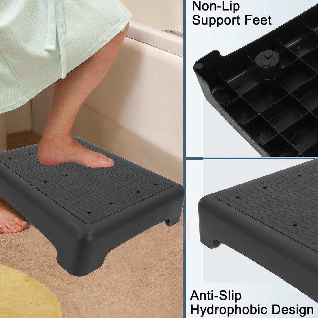 Bath Shower Step Stool Non Slip Step Platform Portable Mobility Step Stool for Indoor and Outdoor