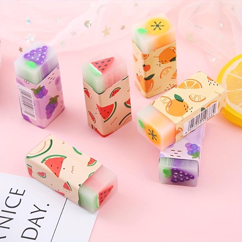 12/32/36pcs Cute Erasers Wholesale Fruit Ball Dinosaur Fun Desk Pets Pencil Erasers for School Supplies Prize Gifts Party Favors