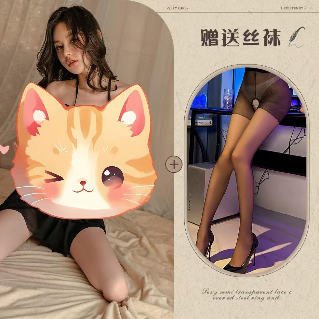 Sexy lingerie sexy perspective lace butterfly tulle suspender neck woman hot temptation split woman