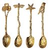 1Pcs Metal Coffee Spoon Dragonfly Branches Leaves Shape Ice Cream Cake Dessert Milk Mixing Spoon Kitchen Gadgets Tableware