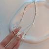 Korean Version of Love Necklace Silver Neck Chain Ins Wind Versatile Stacked Collarbone Chain