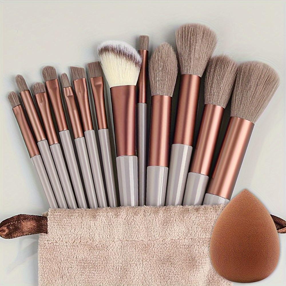 Makeup Brush Set Soft Fluffy Professional Cosmetics Foundation Powder Eyeshadow Kabuki Mixed Makeup Brush Beauty Tools Makeup Sponge Storage Bag