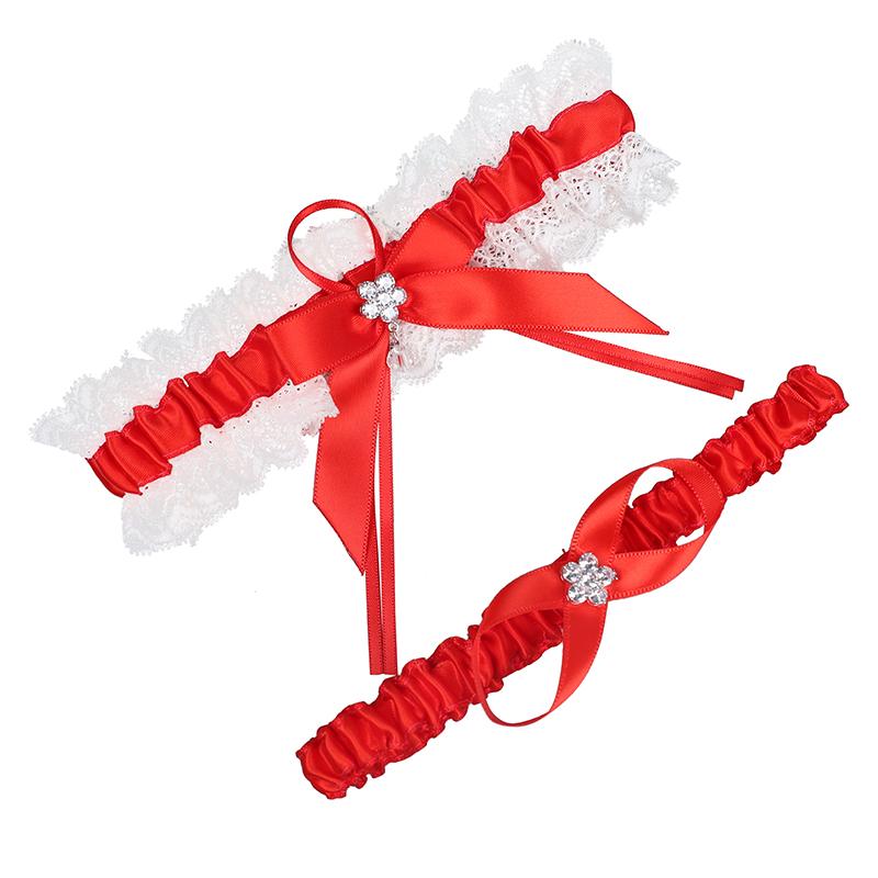 Jarretières à nœud en dentelle, 2 pièces, photographie de fête, accessoires de boucle de jambe de boule de mariage Sexy