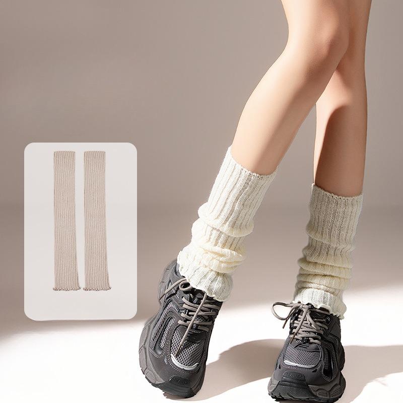 Female Autumn and Winter Warm Leg Warmers Knitted Calf Pile Pile Sock