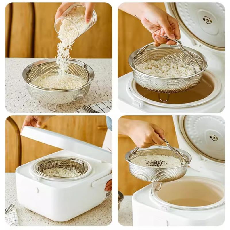 Uniwersalny koszyk do gotowania na parze ze stali nierdzewnej 304 klasy spożywczej Wkład do szybkowaru/Instant Pot Bezpieczny do mycia w zmywarce Wielofunkcyjny