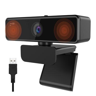 Nuroum Webcam 2K Webcam Full HD 1080P 60FPS 4 Megapixel Weitwinkel Computerkamera Dual-Mikrofon Geräuschunterdrückung PC-Kamera mit Sichtschutzabdeckung Auto