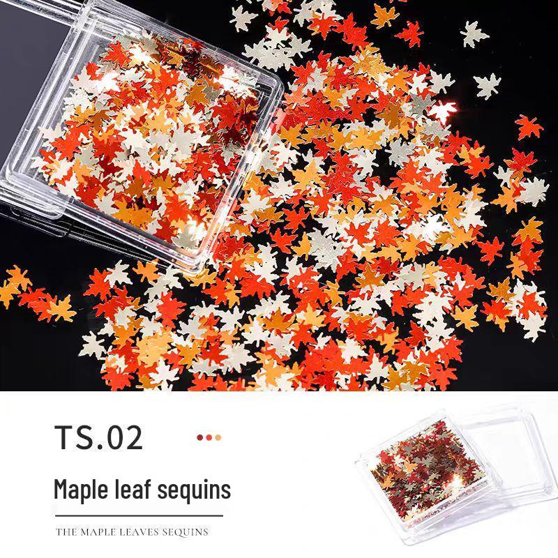 

Maple Leaf Laser Nail Art Sequins - Handmade Nail Decorations