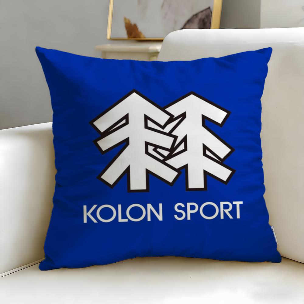 classic sports brand KOLON SPORT Cushion Cover Soft EasyWash Pillow Case Versatile for Couch Bed Travel and Office
