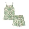 New suspender pajamas women with chest pads summer shorts girl sweet sleeveless sexy loungewear outside