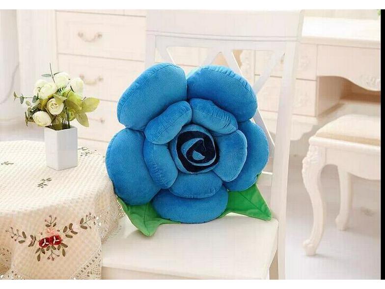 3D Подушка-подушка в виде розы - Плюшевый искусственный цветок подарок на День святого Валентина 15 cm Curtain Tieback синий 1516₽
