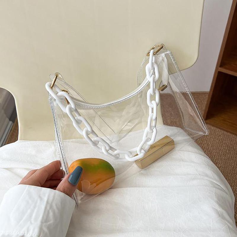 

Летняя новая мода свежая желейная сумка однотонная прозрачная женская