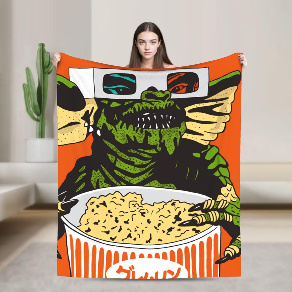 Christmas Horror Movie   Warm Blankets G-Gremlins Gizmo Camping Plush Bedding Throws Home Decor Flannel Bedspread Sofa Bed Cover