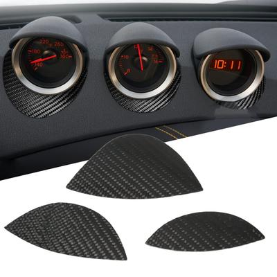 Akozon Carbon Fiber Dashboard Gauge Cover Decoration Car Interior Accessories 370Z Z34 2 Door Coupe for LHD 2009‑2020 (Low)