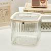 Desktop Pop-up Storage Box Mini Trash Can with Lid Dust Proof Makeup Sundries Bucket Organizer Holder Case