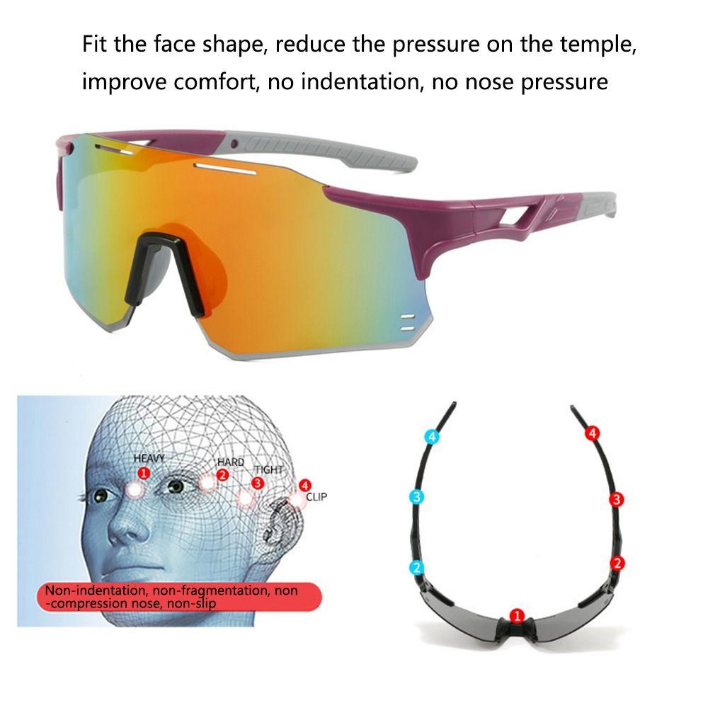 Wrap Around Sports Sunglasses Color Change Biking Eyewear Wide Field Cycling Goggles  Outdoors
