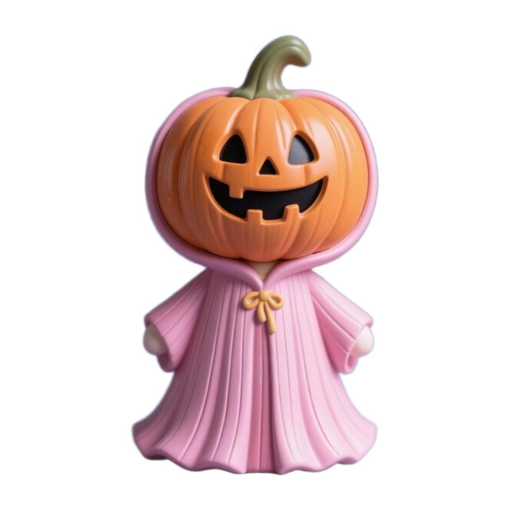 Halloween Miniature Pumpkin Figurine Cute Ghost Figurine Halloween Decoration for Entrance Terrace Outdoor Farmhouse Bookshelf