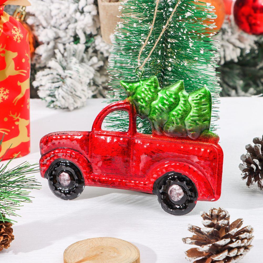 Klausul Snögubbe Julgransdekorationer Lastbil Bil Hängen Husformade Julhängande Ornament