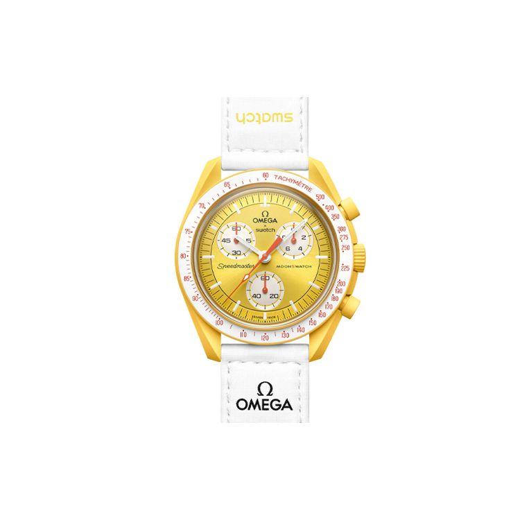Swatch X Omega Biokeramik Mondmission zur Sonne Herrenuhren Weiß SO33J100