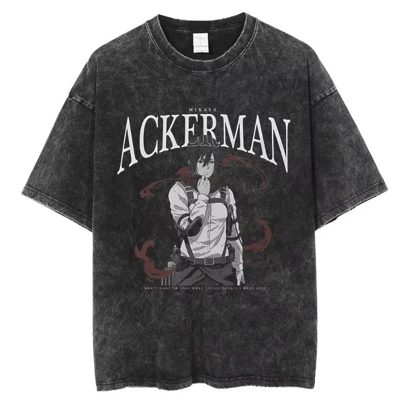 2026 Short Sleeved Round Neck Y2k Tshirt Unisex Clothing New in Top & Tees Unisex T-Shirt Anime Attack On Titan Eren Jaeger Printed