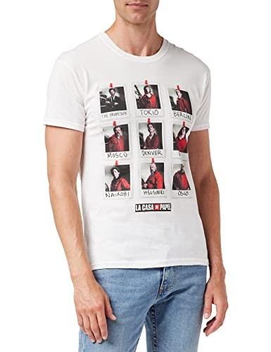 La Casa De Papel Money Heist Polaroid White Adults T-Shirt XL White L