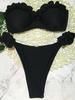 Sexy Ruffled Frilled Bra Cup Bikini 2026 Women Bandeau Swimsuit Female Swimwear Two Pieces Bikini Set Push Up Bathing Suit Swim