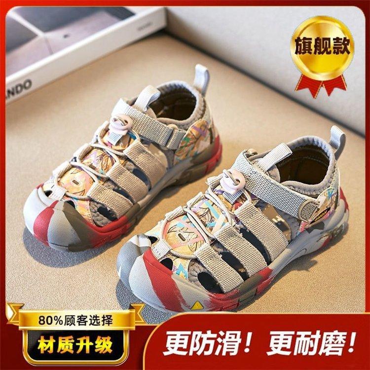 

Boys Baotou Sandals 2025 New Summer Sports Beach Shoes Soft Sole Children s Shoes Girls Creek Shoes Cohen 36