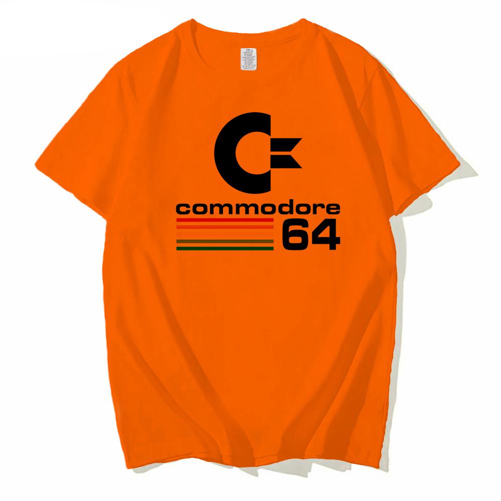 Loose Men T-shirts Summer Commodore 64 Print T Shirt C64 SID Amiga Retro Cool Design Street Short Sleeve Top Tee Clothing