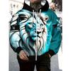 Mode Vielseitig Tierprint Bequem Reißverschluss Hoodie Locker Hoodies Sweatshirts Herren
