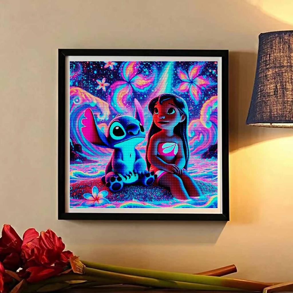Full Round Diamond Painting Lilo & Stitch Art Rhinestone Picture Mosaic DIY 5D Cross Stitch Embroidery Home Decoration