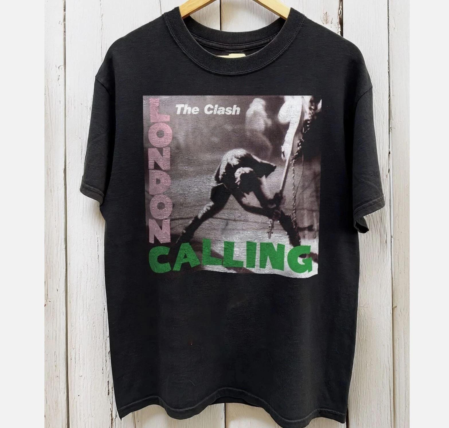 HOT! The Clash London calling Unisex Black T-shirt Size S-5XL 4XL