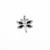 Natural Black Spinel Charm Pendant, 925 Silver Jewelry, Dragonfly Pendant, Gift for Daughter
