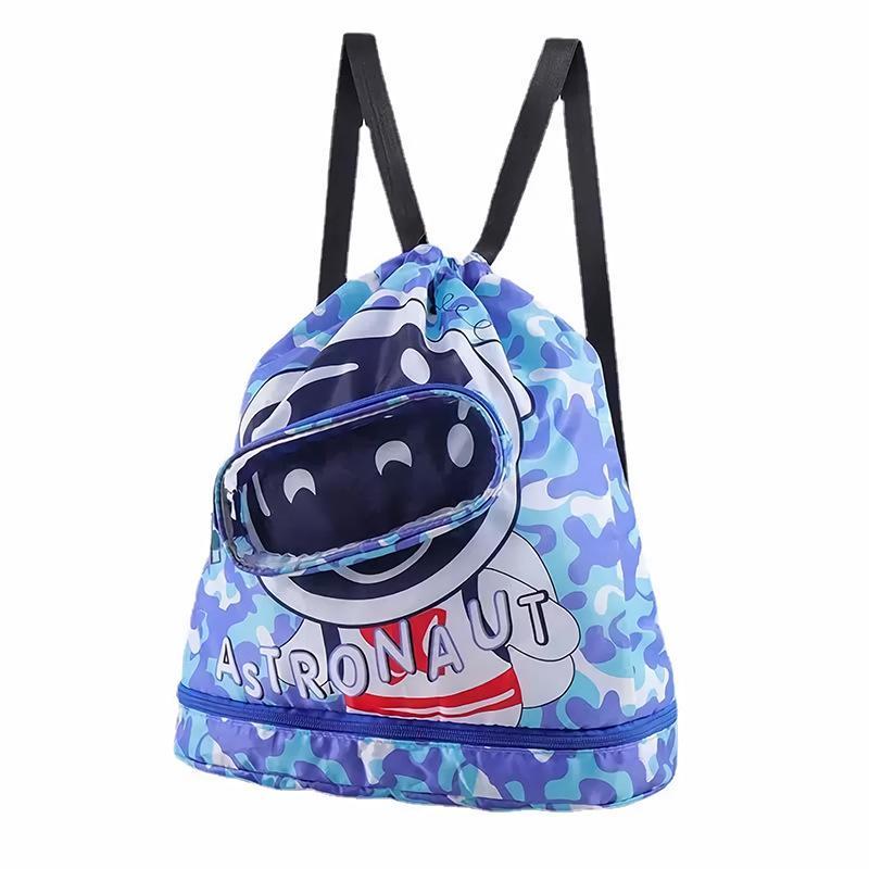Children's Swimming Bag Waterproof Wet Dry Separation Large Capacity Backpack Ideal Gift for Kids Who Love Swimming